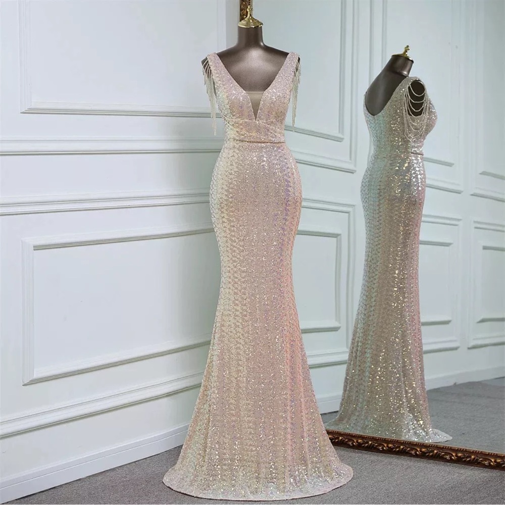 Elegant Sequin Evening Gown